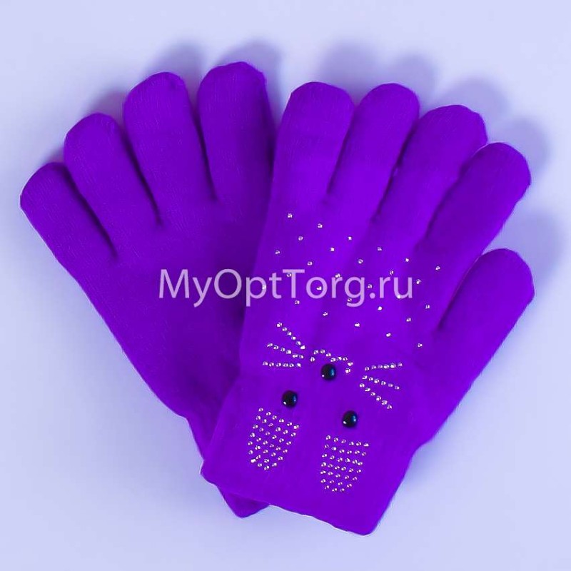Перчатки для девочки 0107П Узбекистан