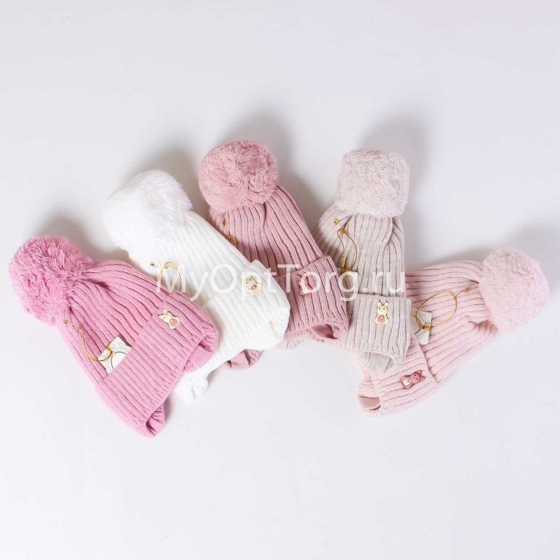 Шапка для девочки ALZ-37-6-9 AL-NAZ Шапка для девочки ALZ-37-6-9 AL-NAZ