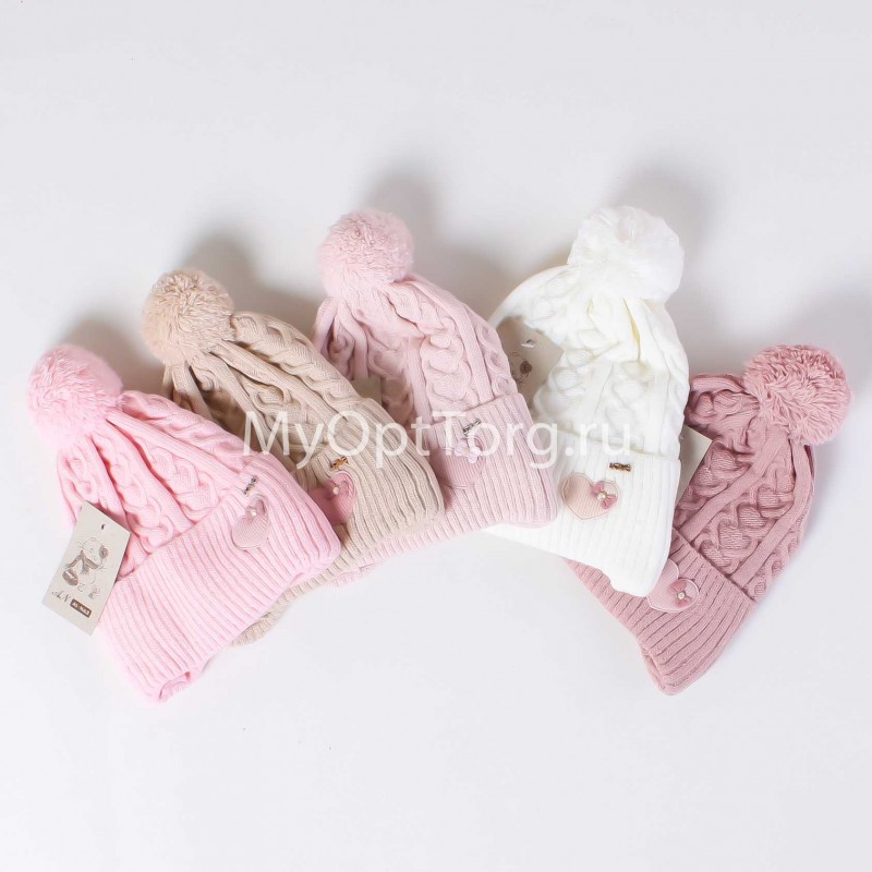 Шапка для девочки ALZ-48-3-6 AL-NAZ Шапка для девочки ALZ-48-3-6 AL-NAZ